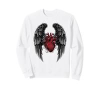 Dark Gothic Fantasy Heart With Wings Sweatshirt