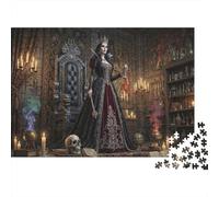 Dark Gothic Queen 1000 Piece Jigsaw Puzzle,Impossible Challenge,Educational Toy,Adults & Kids 14+,Home Wall Decor,Gift Idea,Premium Cardboard,Stress Relief 52x38cm