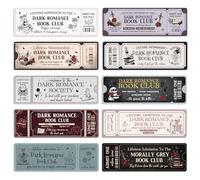 Dark Gothic Romance Bookmarks: 20 PCS Ticket-Style Bookish Gifts, Aesthetic Spicy Book Accessories for Women, Reading Merch for Adults & Book Club Lovers