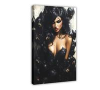 Dark Gothic Skeleton Swarm Goddesses Canvas Poster Wall Art Decor Print Picture Paintings for Living Room Bedroom Decoration 16x24inch(40x60cm)
