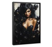 Dark Gothic Skeleton Swarm Goddesses Canvas Poster Wall Art Decor Print Picture Paintings for Living Room Bedroom Decoration 12" L X 18" W