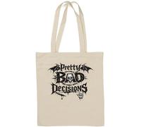 Dark Gothic Skull and Wings Natural Cotton Tote Bag White