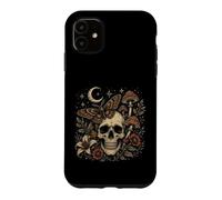 Dark Gothic Skull Butterfly Mushroom Botanical Cottagecore Case for iPhone 11