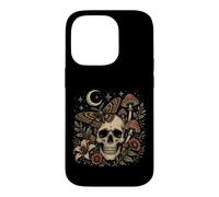 Dark Gothic Skull Butterfly Mushroom Botanical Cottagecore Case for iPhone 14 Pro