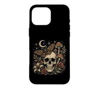 Dark Gothic Skull Butterfly Mushroom Botanical Cottagecore Case for iPhone 16 Pro Max