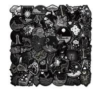 Dark Gothic Stickers 50Pcs Waterproof Cool Dark Goth Stickers for Kindle Water Bottle Laptop Journal Scrapbook Aesthetic Black Stickers for Adults Teens