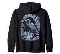 Dark Gothic Thorn Heart Raven Alternative Aesthetic Zip Hoodie