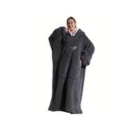 (Dark Gray Apple Lounger Clothes) A Fleece-Lined Warm Wearable Blanket, Thick Oversized Hooded Loungewear, Made of Comfortable Fleece Fabric