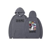 (dark gray+black, S) TAYLOR SWIFT Athleisure Hoodie Printed
