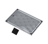 Dark Gray Double Layer Cat Litter Tray Mat Litter Box Mat Litters Trapping Mats Trapping Pads Non-Slip Pet Accessories For Litterbox Honeycombs Double Layer Design, Urine And Waterproof 42x28.5x2cm