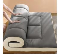 Dark Gray Japanese Folding Bed Sofa, Space-Saving 180x200 cm, Comfortable Guest Sleep Solution, Versatile Design for Small Spaces, Ideal for Apartments & Living Rooms