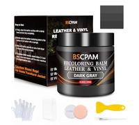 Dark Gray Leather Recoloring Balm,8.5oz Leather Sofa Scratch/Stain Remover,Leather Repair kit for Vinyl Furniture and Car Interior,Leather Dye Paint for Scratched and Faded,Leather Color Restorer