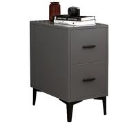 Dark Gray Nightstand with 2 Drawers Small Bedside Table for Bedroom & Sofa Side Compact Storage Solution 40cm Modern Design Perfect for Small Spaces