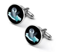 Dark Gray Otter Fashion Men's Cufflinks 2.0cm
