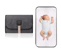 Dark Gray Portable Foldable Diaper Changing Pad & Travel Nappy Mat for Outing & Trip