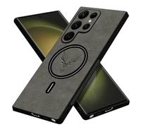(dark gray, Samsung S25 Ultra) Luxury Matte Leather Cover Samsung Galaxy S25 S24 S23 FE S22+ Wireless Charge For Magsafe Vintage Case For Iphone 16 15 Plus 14 Pro 11 13 12