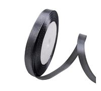 Dark Gray Satin Ribbon 10mm, 23 Meters Dark Gray Fabric Ribbons Double Sided Silk Ribbons for Gift Wrapping, Crafting, Hair Bows, Balloons, Sewing, Wreaths, Cakes, Wedding Party, Christmas Decoration