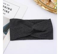 (dark gray) Solid Color Women Girls Headband Twisted Knotted Elastic Hair Band Hair Accessories Baby Headbands
