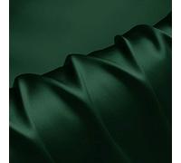Dark Green 100% Pure Silk Fabric Solid Color Charmeuse Fabrics by The Metre for Sewing Width 114cm