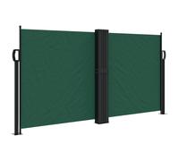 (dark green, 120 x 600 cm) vidaXL Retractable Side Awning Outdoor Privacy Screen Balcony Sunshade Shelter