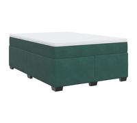 (dark green, 140 x 200 cm) vidaXL Box Spring Bed with Mattress Bed Frame Bedroom Bedstead Bed Base Velvet