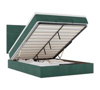 (dark green, 140 x 200 cm) vidaXL Ottoman Bed Frame with Mattresses Bed Base Mattress Foundation Velvet