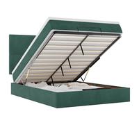 (dark green, 140 x 200 cm) vidaXL Ottoman Bed Frame with Mattresses Bed Base Mattress Foundation Velvet