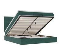 (dark green, 160 x 200 cm) vidaXL Ottoman Bed Frame with Mattresses Bed Base Mattress Foundation Velvet