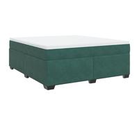 (dark green, 180 x 200 cm) vidaXL Box Spring Bed with Mattress Bed Frame Bedroom Bedstead Bed Base Velvet