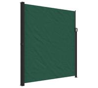Retractable Side Awning Dark Green 220x500 cm PU Coated Polyester UV-Resistant+
