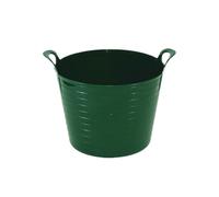 DARK GREEN - 26L/ 42L/ 75 Litre Flexi Tub Multi-Purpose Flexible Colour Water Storage Container Toys Bucket Robust Polyethylene Flex Tub Trug Animal Feed Tub For Home Garden - (42 Litre)