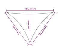 (dark green, 3 x 3 x 4.24 m) vidaXL Sunshade Sail Oxford Fabric Triangular Shade Sail Sunscreen Canopy