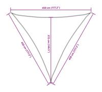 Sun Shade Triangular 4.5x4.5x4.5m Dark Green PU Coated Oxford Fabric Waterproof