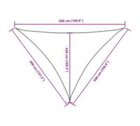 (dark green, 4 x 5 x 5 m) vidaXL Sunshade Sail Oxford Fabric Triangular Shade Sail Sunscreen Canopy