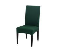 (Dark Green, 6Pcs) Stretchable Spandex Dining Chair Cover - Easy to Install and Clean