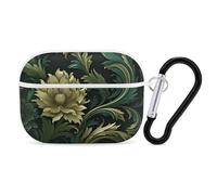 Dark Green and Green Style AirPod Pro Case, Anti Scratch Hard PC Cover with Keychain, AirPod Pro 2nd/1st Case Accessories for Women Men, White-Style