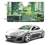 Dark Green and Green Style Car Windshield Sun Shade Thickened Automotive Glass Sunshade Foldable Sun Shade Keeps Your Vehicle Cool Universal Windshield Cover for Car Trucks SUV