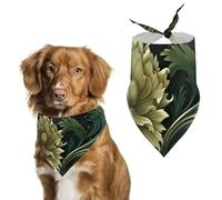 Dark Green and Green Style Dog Bandanas for Feeding Grooming, Triangle Pet Bibs for Cats & Dogs Washable Fashion Pets Scarf for Party Travel 27.6 X 11.8 Inch