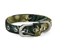 Dark Green and Green Style Dog Collar, Soft Comfortable Pet Collar for Small & Medium Dogs, Adjustable Durable Cat Collars for Puppies