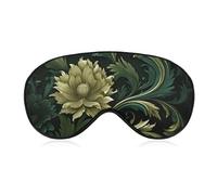 Dark Green and Green Style Sleep Mask for Women Men Side Sleeper Eye Cover with Adjustable Strap Soft Breathable Blackout Mask Slip-Free Deep Sleeping Travel Essentials