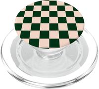 Dark Green and Light Cream Checkered Big Checkerboard PopSockets PopGrip for MagSafe
