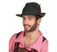 Dark green Bavarian hat for adults