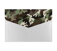 Dark Green Black Camo Portable File Organizer with Multiple Pockets, Accordion Expanding Folder for Desk Supplies