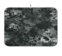 Dark Green Camouflage Dish Drying Mat for Kitchen Counter Mats Super Absorbent Reversible Microfiber Kitchen Countertop Protector Dishes Pad Machine Wash Mats Medium 45.7x60.9 cm