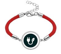 Dark Green Charging Cable Plug Lucky Red String Bracelet Rope Bracelet Handmade