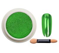 Dark Green Chrome Mirror Nail Powder, LILAH'S NAILS. Metallic Nail Art Pigment Powder Set, Shiny Nail Glitter Powder with Magic Mirror Effect for Nail Art Design Decoration.