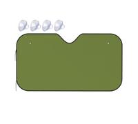 Dark Green Color Car Windshield Sunshade - Fits Cars, SUVs, Trucks, Automotive Sun Screen, White, 55 X 30in