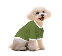 Dark Green Color Dog T-Shirt Clothes Apparel Puppy Vest Pet and Elastic Tank Top Clothing, Dogs Cats Pullovers Cute Breathable Soft Large