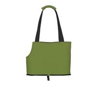 Dark Green Color Pet Tote Bag - Small Dog Purse Cat Carrier Bag, Foldable Design, Traveling Pets Tote Picnic Outdoor