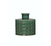 Dark Green Decorative Bottle x1, Stem Bud Vase, Room Decor, Italian Style Retro Geometric Glazed Bottle Vase - Sorrento Medium **Sold Individually**
